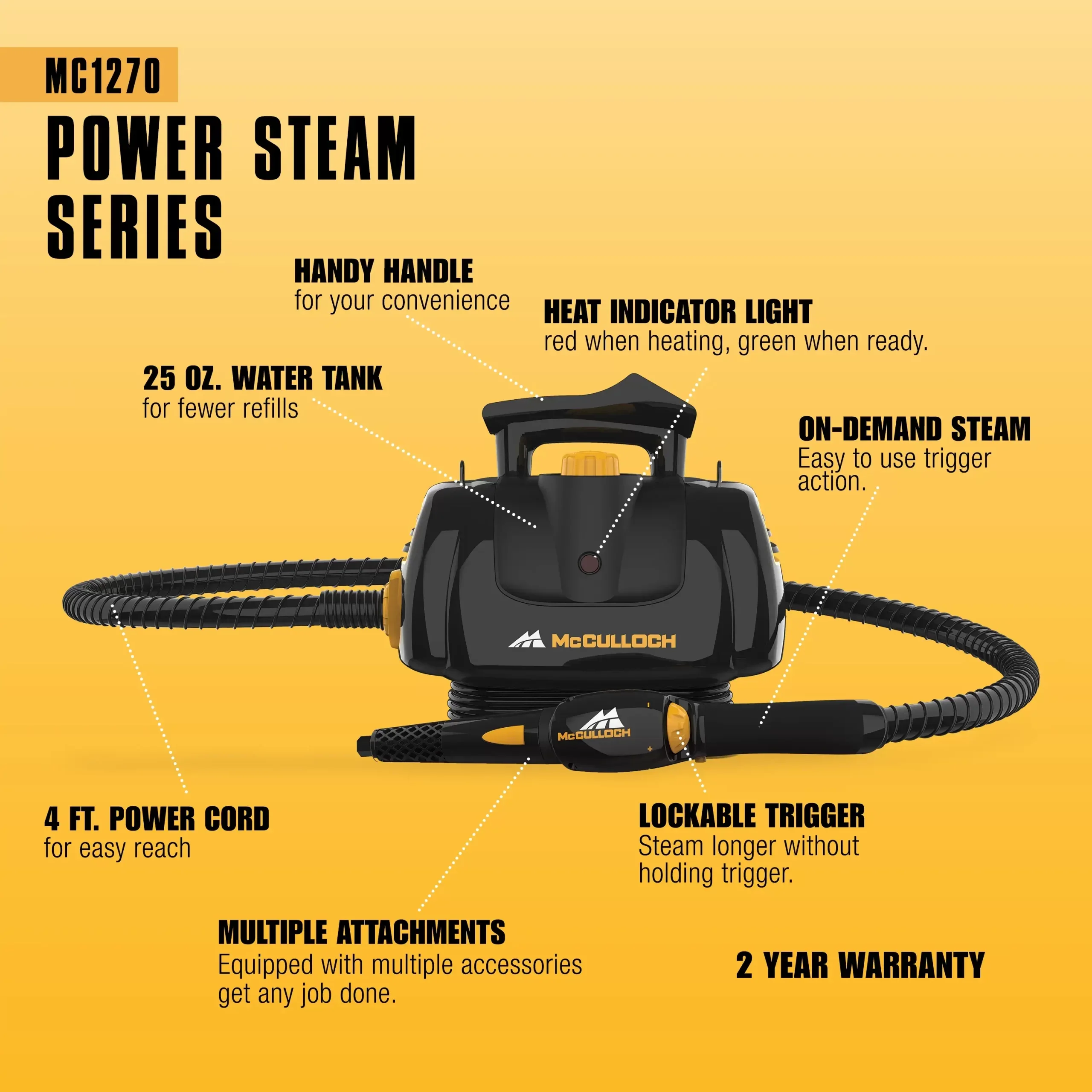 MC1270 Portable Steam Cleaner - Image 3