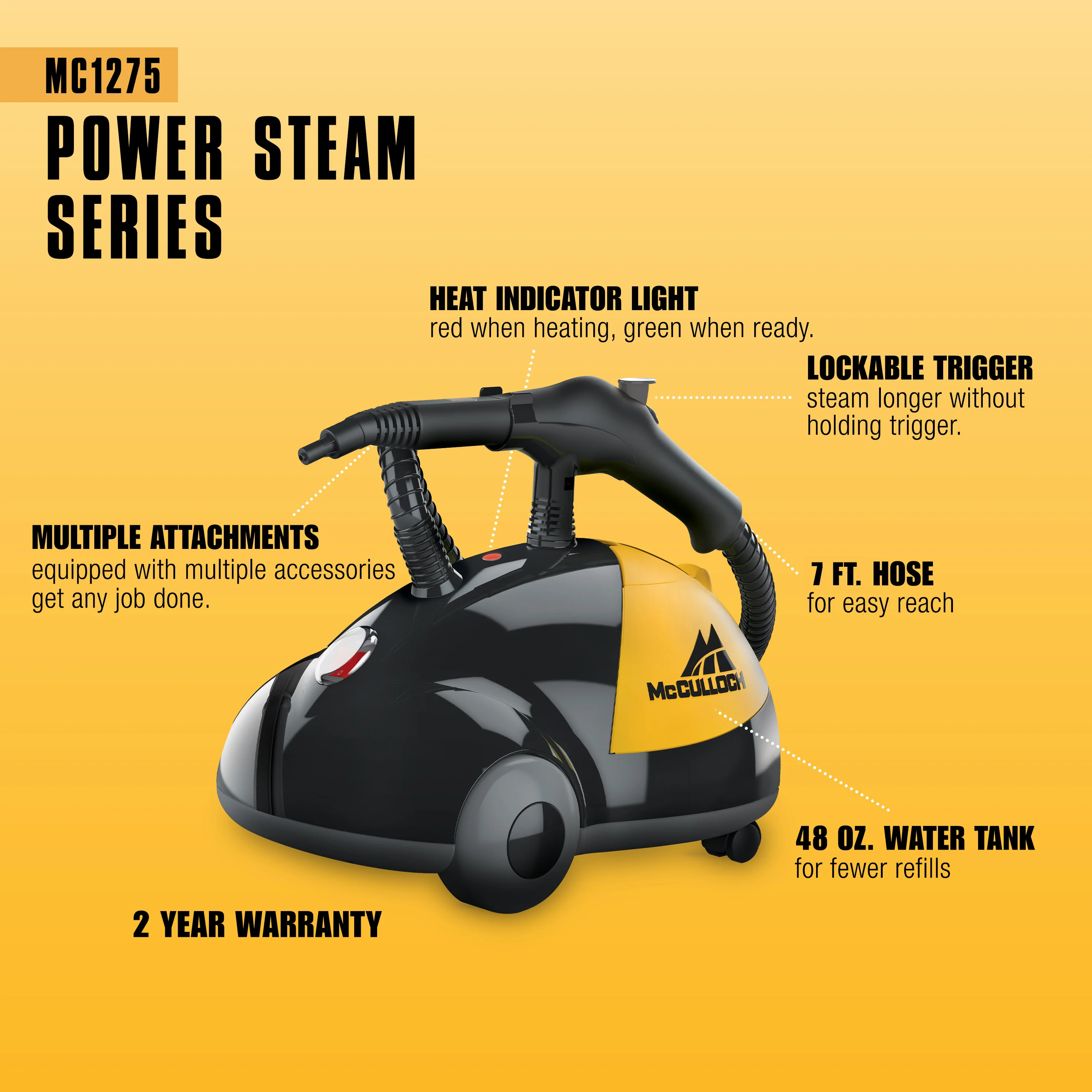 MC1275 Canister Steam Cleaner - Image 3